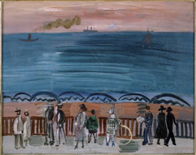 "Het strand van Sainte-Adresse door Raoul Dufy