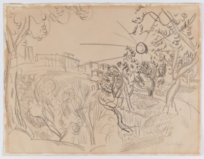 Olijfbomen in de Provence door Raoul Dufy