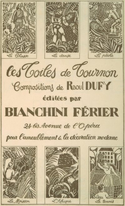 Reclame voor Tournon doeken door Raoul Dufy