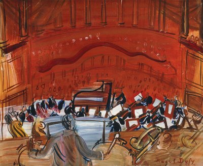 Rood orkest met paukenist; L