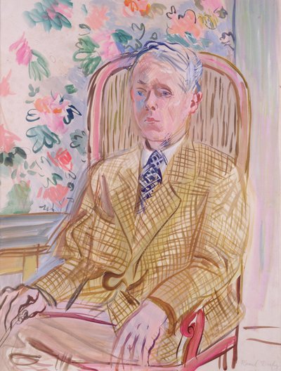 Zelfportret (aquarel op papier) door Raoul Dufy