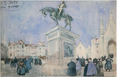 Plein in Falaise door Raoul Dufy