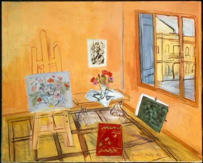 Studio met boeket door Raoul Dufy
