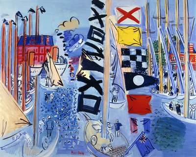 Het Bassin; Le Bassin door Raoul Dufy