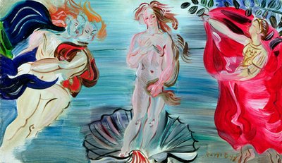 De geboorte van Venus, ca.1940 (olieverf op paneel) door Raoul Dufy