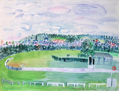 De renbaan van Deauville door Raoul Dufy