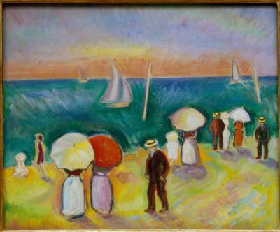 Het strand van Sainte-Adresse door Raoul Dufy