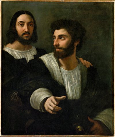Raffael en zijn schermmeester ... door Raphael (1483-1520)