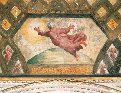 De Schepping van de Zon en de Maan door Raphael