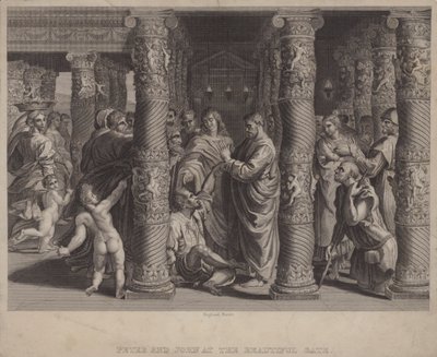 Petrus en Johannes bij de Schone Poort door after Raphael