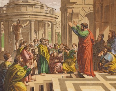 St. Paulus predikt in Athene door Raphael (1483 1520) (after)