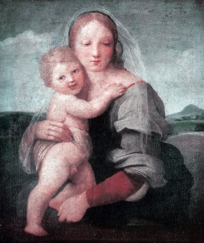 De Madonna en Kind (Madonna van de toren) 1509-1511 door Raphael