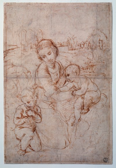 De Maagd van Prins Esterhazy Studie door Raphael