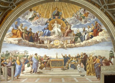 Disputatie van het Heilig Sacrament door Raphael