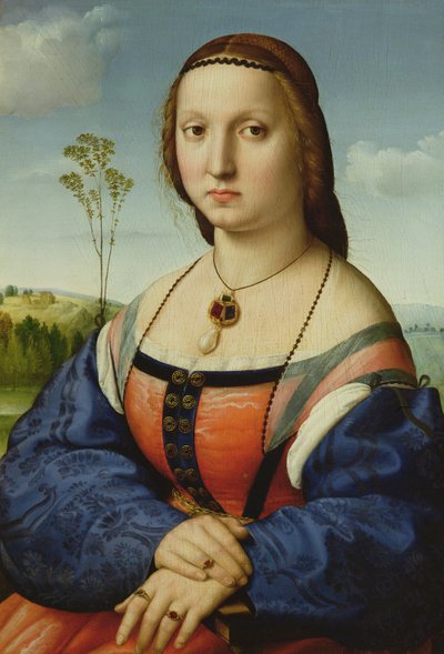 Portret van Maddalena Doni, 1506 door Raffaello Sanzio Raphael