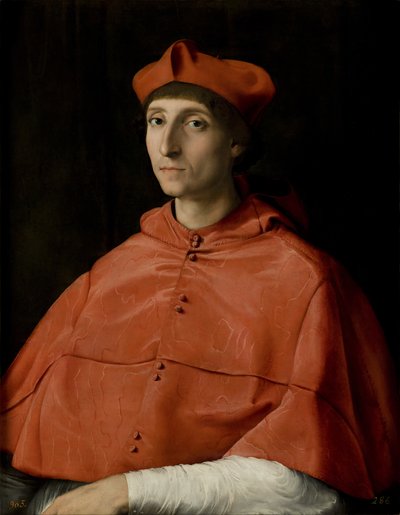 Portret van een kardinaal door Raphael