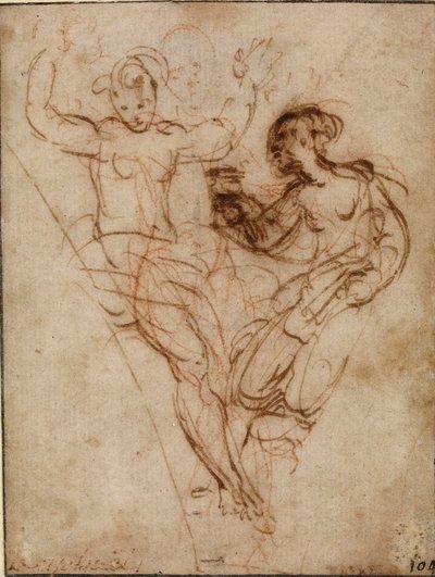 Psyche presenteert Venus de vaas van Proserpina, begin 16e eeuw door Raphael