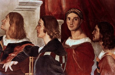 De Mis van Bolsena, (detail), 1512 door Raffaello Sanzio Raphael