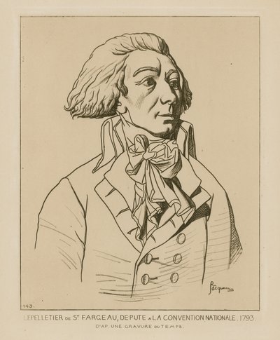 Louis-Michel le Peletier, afgevaardigde van de Nationale Conventie, 1793 door Raphael Jacquemin