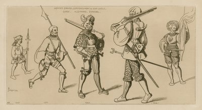 Mannen in wapenrusting, begin 16e eeuw door Raphael Jacquemin