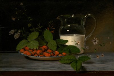 Aardbeien met room door Raphaelle Peale