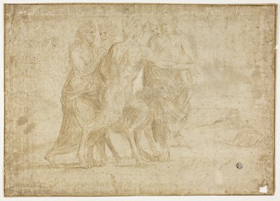 Faun en nimfen door Raymond de Lafage