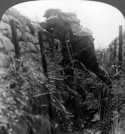 Canadese infanterie in de loopgraven, Eerste Wereldoorlog, 1914-1918 door Realistic Travels Publishers