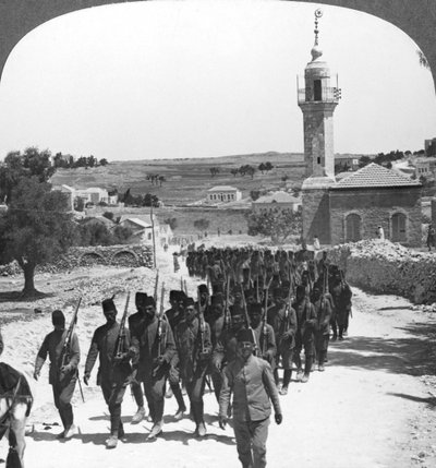 Verslagen Turkse soldaten, Palestina, Eerste Wereldoorlog, ca. 1917-1918 door Realistic Travels Publishers