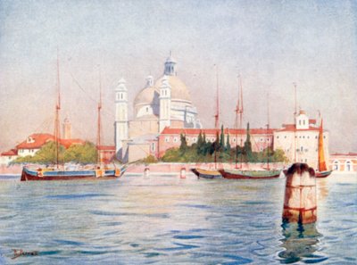 Santa Maria Della Salute (kleurenlitho) door Reginald Barratt