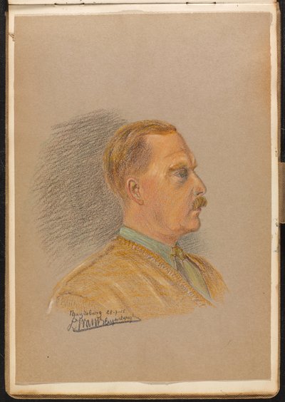 Portret van een Britse officier, juli 1915 (tekening) door Reginald Copleston Bond