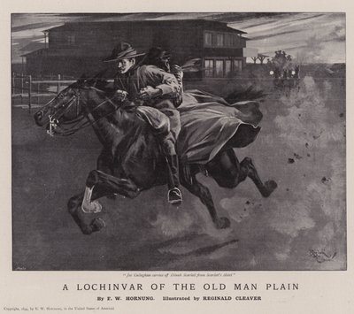 Een Lochinvar van de Old Man Plain (litho) door Reginald Thomas Cleaver