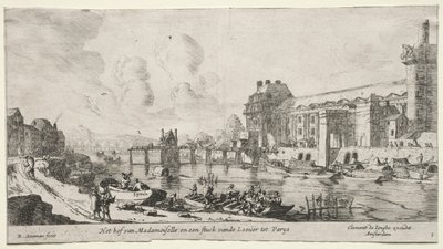 Gezichten van Parijs: Uitzicht op het Louvre en de Tuilerieën door Reinier Nooms