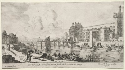 Gezichten van Parijs: Uitzicht op het Louvre en de Tuilerieën door Reinier Nooms, called Zeeman