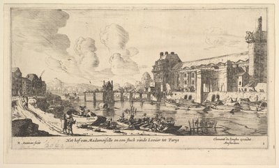 Uitzicht op het Louvre en de Tuilerieën, uit Zichten van Parijs en Omgeving, plaat 1 door Reinier Zeeman