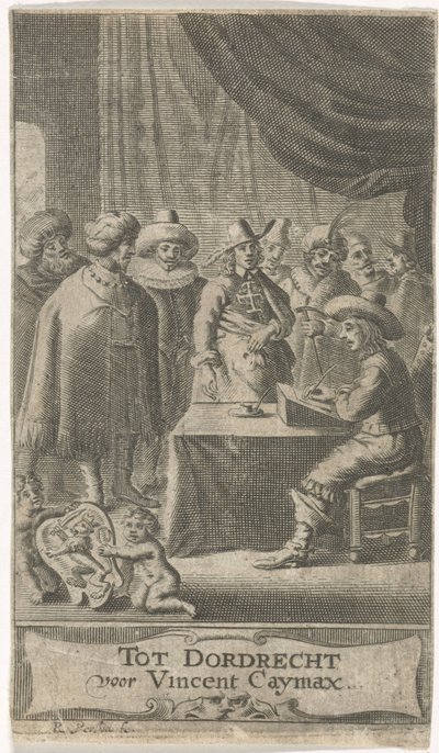 Koopman aan schrijftafel door Reinier van Persijn