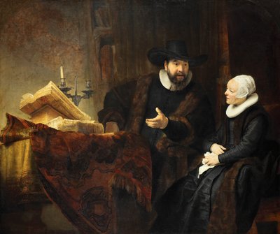 The Mennonite Preacher Cornelis Claesz Anslo (1592-1646) and his Wife Aeltje Gerritsdr Schouten door Rembrandt