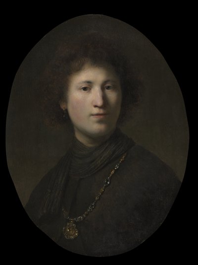 Een jonge man met een ketting, c.1630 door Rembrandt van Rijn