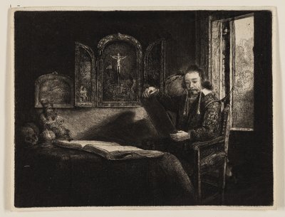 Abraham Francen, apotheker, ca. 1657 door Rembrandt Harmensz. van Rijn
