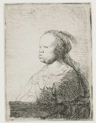 Afrikaanse vrouw, 1628-32 door Rembrandt van Rijn