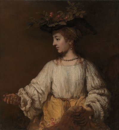 Flora, c.1654 door Rembrandt van Rijn