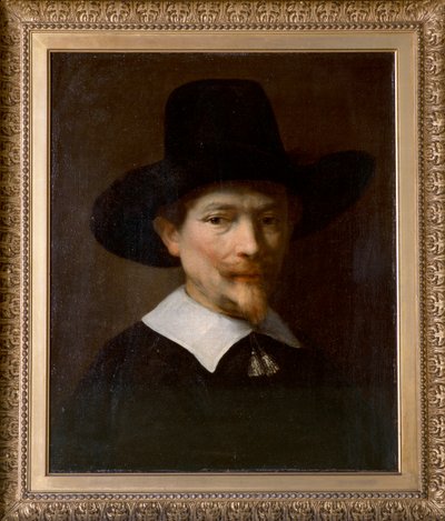 Portret van een man door Rembrandt Harmensz. van Rijn