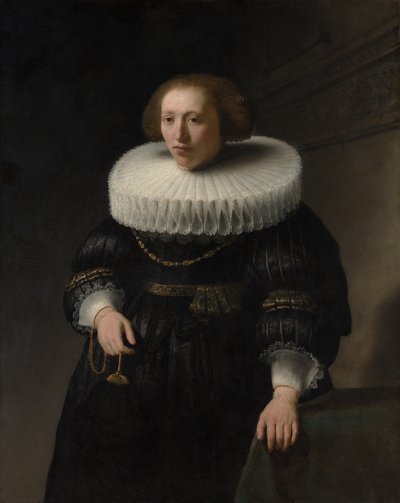 Portret van een vrouw, waarschijnlijk een lid van de familie Van Beresteyn door Rembrandt van Rijn