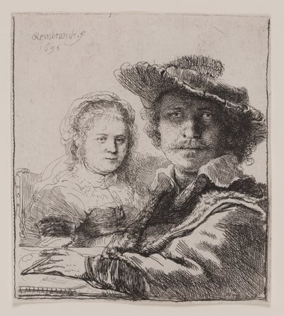 Zelfportret met Saskia door Rembrandt van Rijn