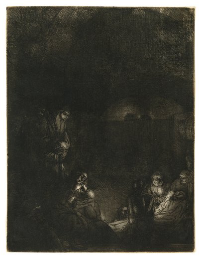 De graflegging, c.1654 door Rembrandt Harmensz. van Rijn