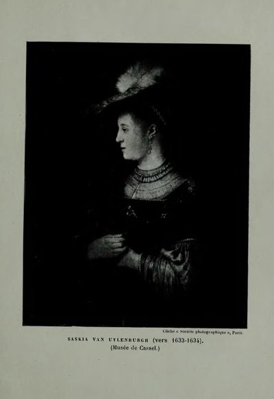 Saskia in een rode hoed door Rembrandt van Rijn