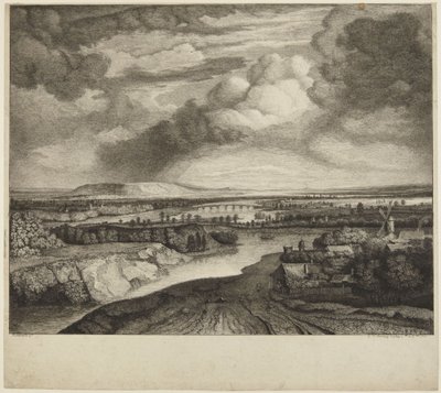 "---- Orage" naar Rembrandt door Rembrandt van Rijn