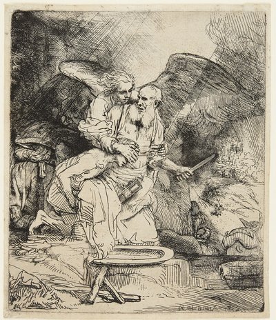 Het offer van Abraham door Rembrandt van Rijn