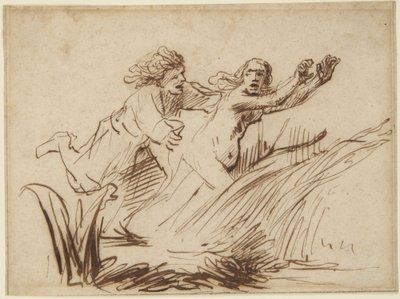 Apollo en Daphne door Rembrandt van Rijn