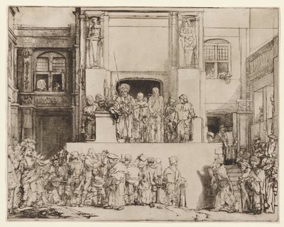 Christus wordt aan het volk voorgesteld (Ecce Homo) door Rembrandt van Rijn