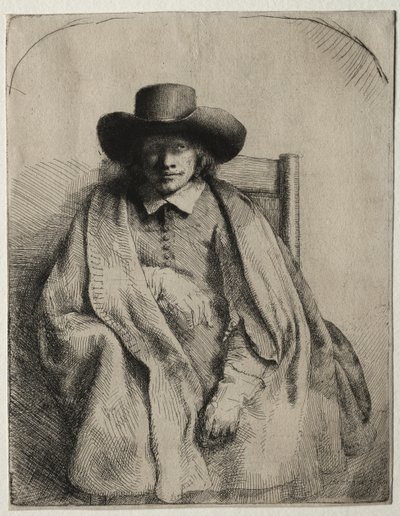 Clement de Jonghe, prentverkoper, 1651 door Rembrandt van Rijn